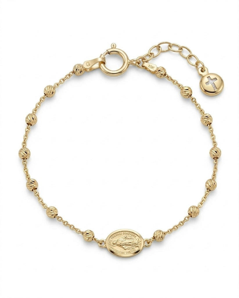 10K DELICATE BEADS DETAILS BRACELET – 7-8" – JY Jewelry Wholesale