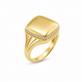 14K VINTAGE STYLE PLAIN SQUARE RING – 7 – JY Jewelry Wholesale