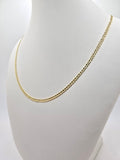 10K SOLID CUBAN CURB FLAT CHAIN – 24" 2MM – JY Jewelry Wholesale