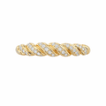 14K BEAUTIFUL ROPE RING WITH CZ DETAILS – 7 – JY Jewelry Wholesale