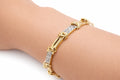 14K ELEGANT KNOT DETAILS YELLOW GOLD AND DIAMOND WOMAN'S BRACELET – 7" – JY Jewelry Wholesale