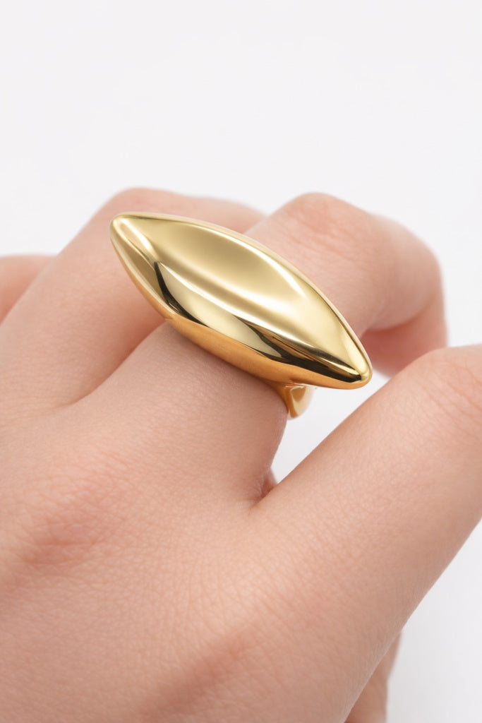 14K EXOTIC LARGE OVAL SHAPED RING – 7 – JY Jewelry Wholesale