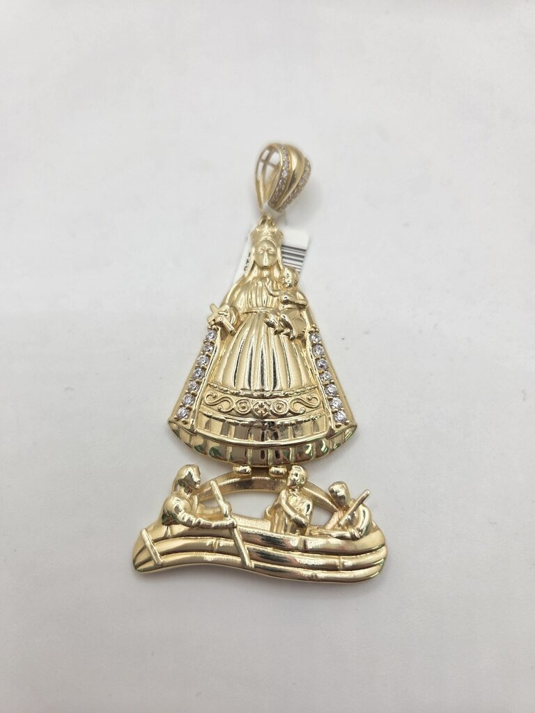 14K CARIDAD PENDANT BODY CHAPE CZ – MEDIUM – JY Jewelry Wholesale
