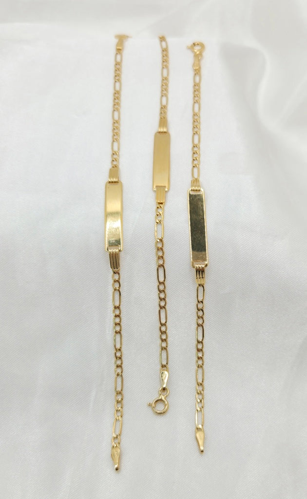 14K BABY ID FIGARO BRACELET – 5.5" - 6" – JY Jewelry Wholesale