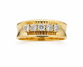10K FIVESTONES DIAMOND BAND RING – 7 – JY Jewelry Wholesale