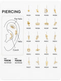 14K EAR PIERCINGS EARRINGS – SMALL – JY Jewelry Wholesale