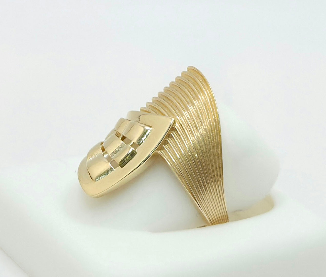 14K MODERN ASYMMETRIC RING – 7 – JY Jewelry Wholesale