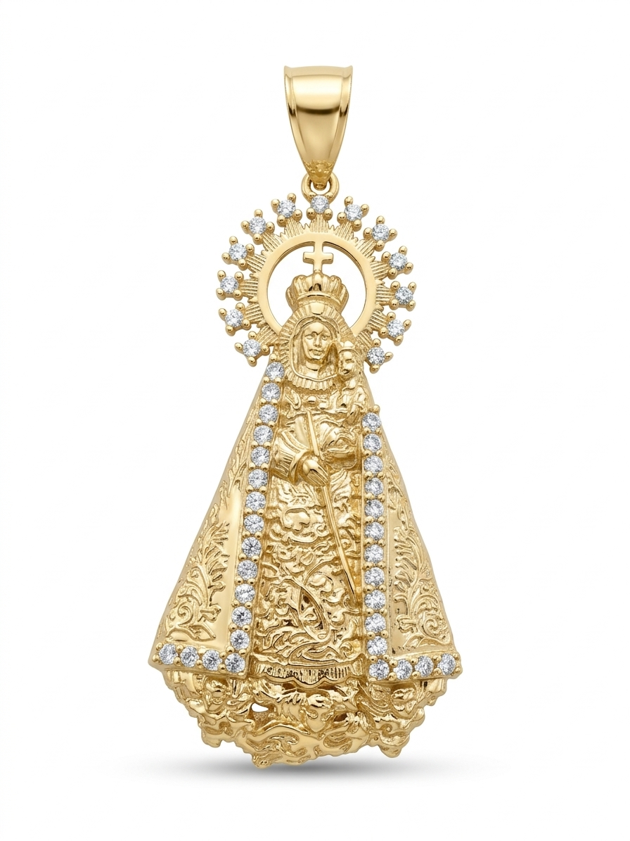 10K CZ BODYSHAPE CARIDAD PENDANT – SMALL – JY Jewelry Wholesale