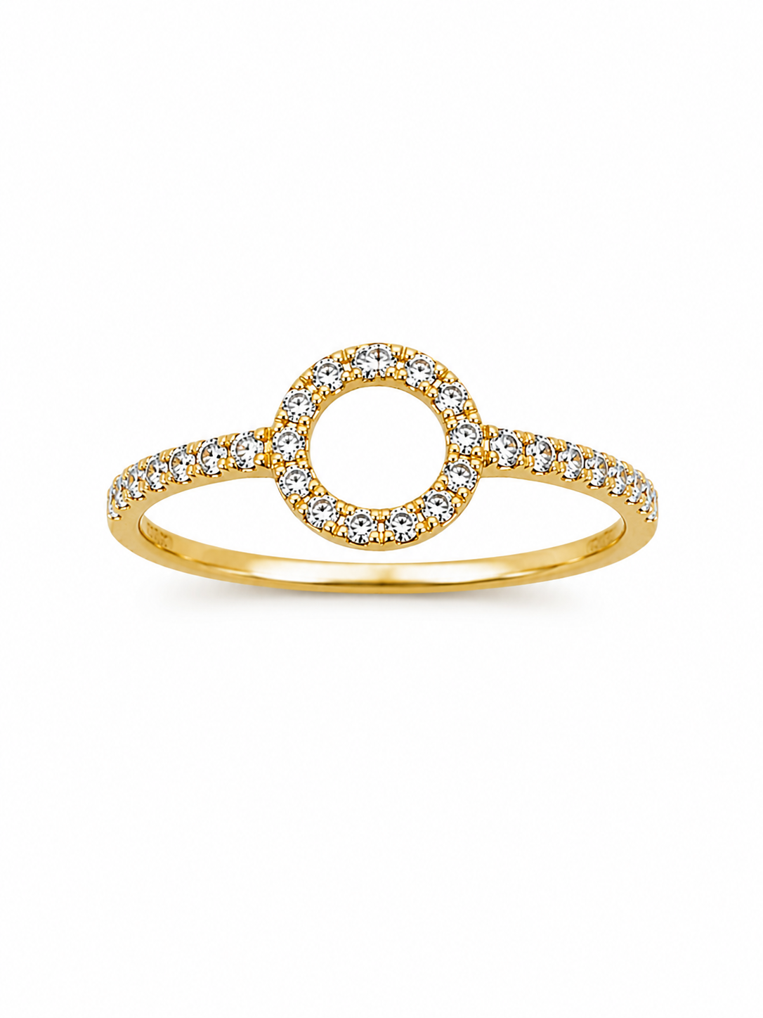 14K DELICATE CZ CIRCLE SILHOUETTE RING – 7 – JY Jewelry Wholesale