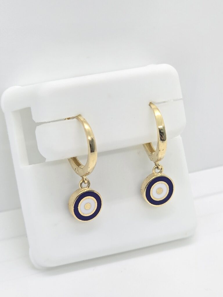 10K PURPLE TARGET HOOP EARRINGS – JY Jewelry Wholesale