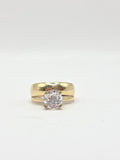 14K PLAIN DESIGN CLASSIC TWO IN ONE ENGAGEMENT RING – 7-8 – JY Jewelry Wholesale