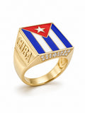 10K CUBAN FLAG CZ DETAIL RING – JY Jewelry Wholesale