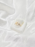 14K "U" LETTER RING – 7 – JY Jewelry Wholesale