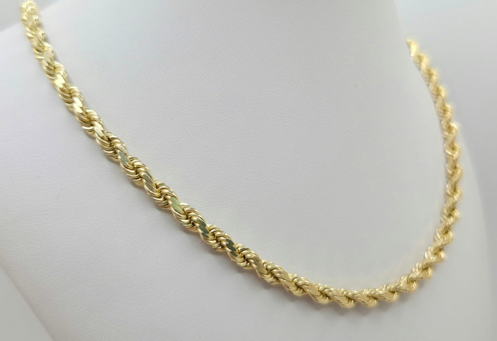 10K SOLID ROPE CHAIN – 20" 4MM – JY Jewelry Wholesale
