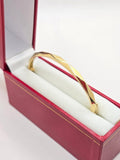 10K RHOMBUS CUT BANGLE – 4MM – JY Jewelry Wholesale