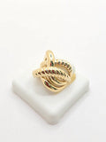 14K MODERN INFLATED INTERTWINED HOOPS RING – 8 – JY Jewelry Wholesale