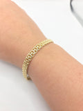 10K MODERN DOUBLE LINK BRACELET – 8" 5.5MM – JY Jewelry Wholesale