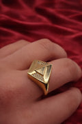 10K MODERN RHOMBUS CZ DETAIL RING – 8 & 9 – JY Jewelry Wholesale