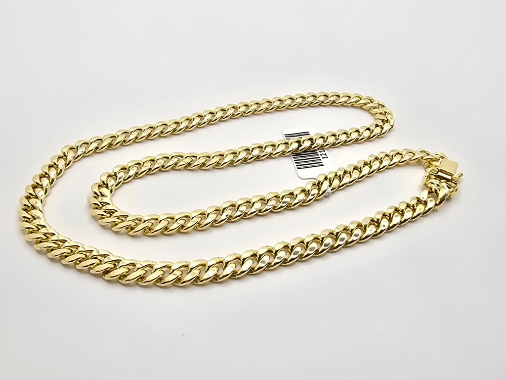 10K SEMISOLID MIAMI CUBAN CHAIN – 18" 6MM – JY Jewelry Wholesale