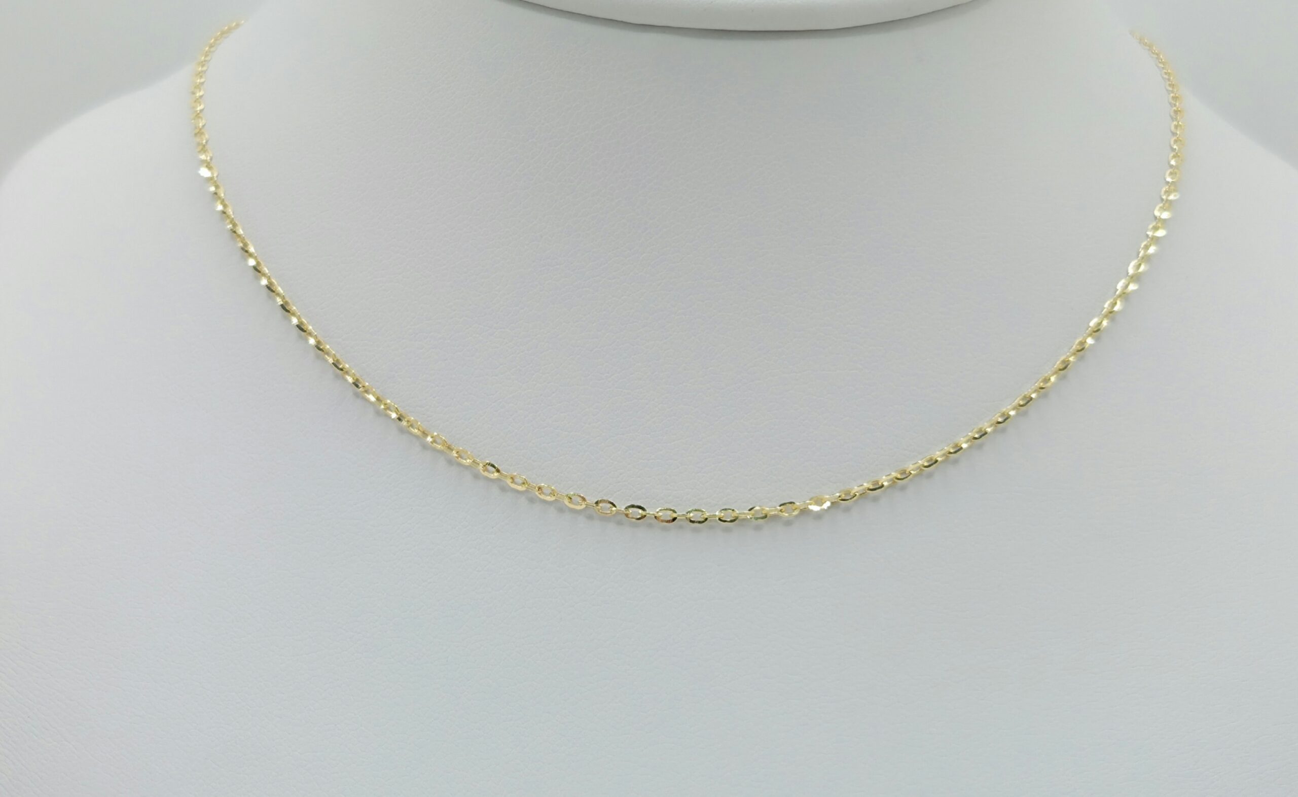 10K ROLO CHAIN – 18" 1MM – JY Jewelry Wholesale