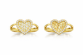 10K CZ FRAME MEDIUM NUGGET HEART RING – 7-7.5 – JY Jewelry Wholesale