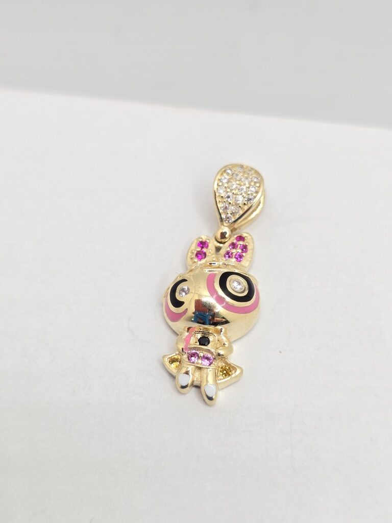 14K BOMBOM BEAUTIFUL POWERPUFF GIRLS BLOSSOM PENDANT – JY Jewelry Wholesale