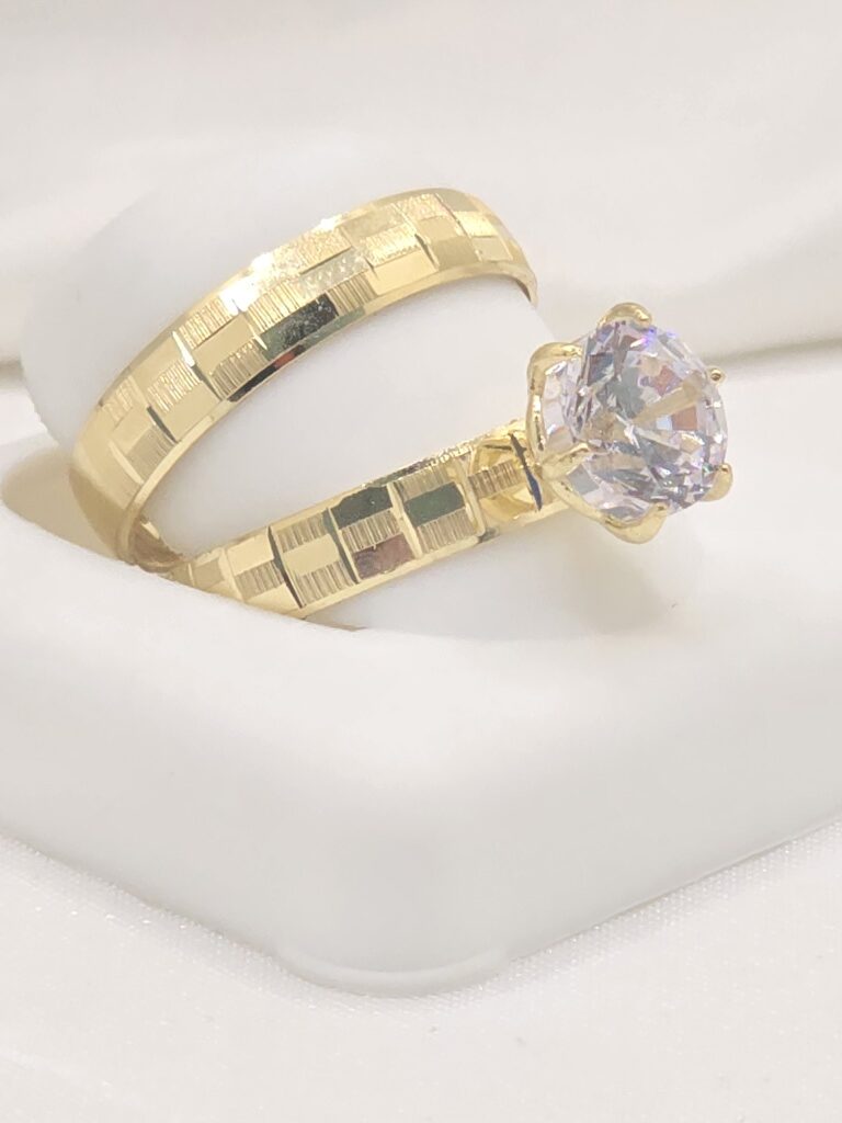 14K SQUARE CUT WOMAN'S ENGANGEMENT – 6.5 & 8 – JY Jewelry Wholesale