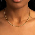 10K HOLLOW ROPE CHAIN – 16" 3MM – JY Jewelry Wholesale