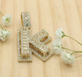 10K SMALL CZ "K" LETTER PENDANT – JY Jewelry Wholesale