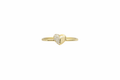 14K CUTE AND SIMPLE HEART RING WITH HALF OF CZ – 7 – JY Jewelry Wholesale