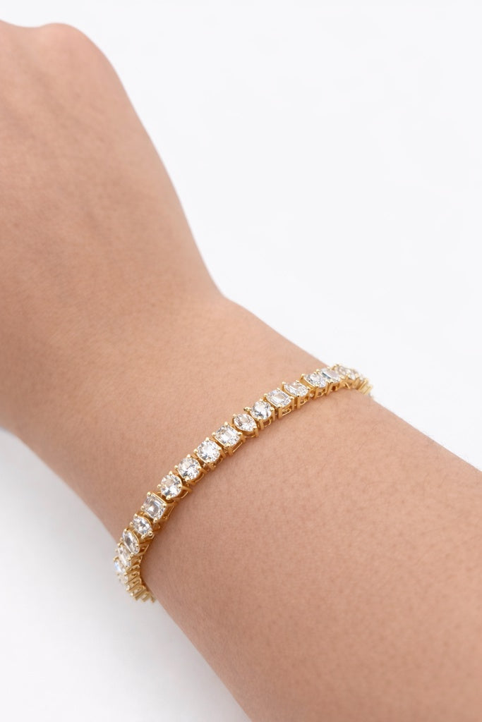 10K YELLOW GOLD DIAMOND TENNIS BRACELET – 3MM 7" – JY Jewelry Wholesale