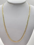 10K SOLID CUBAN CURB FLAT CHAIN – 22" 3MM – JY Jewelry Wholesale