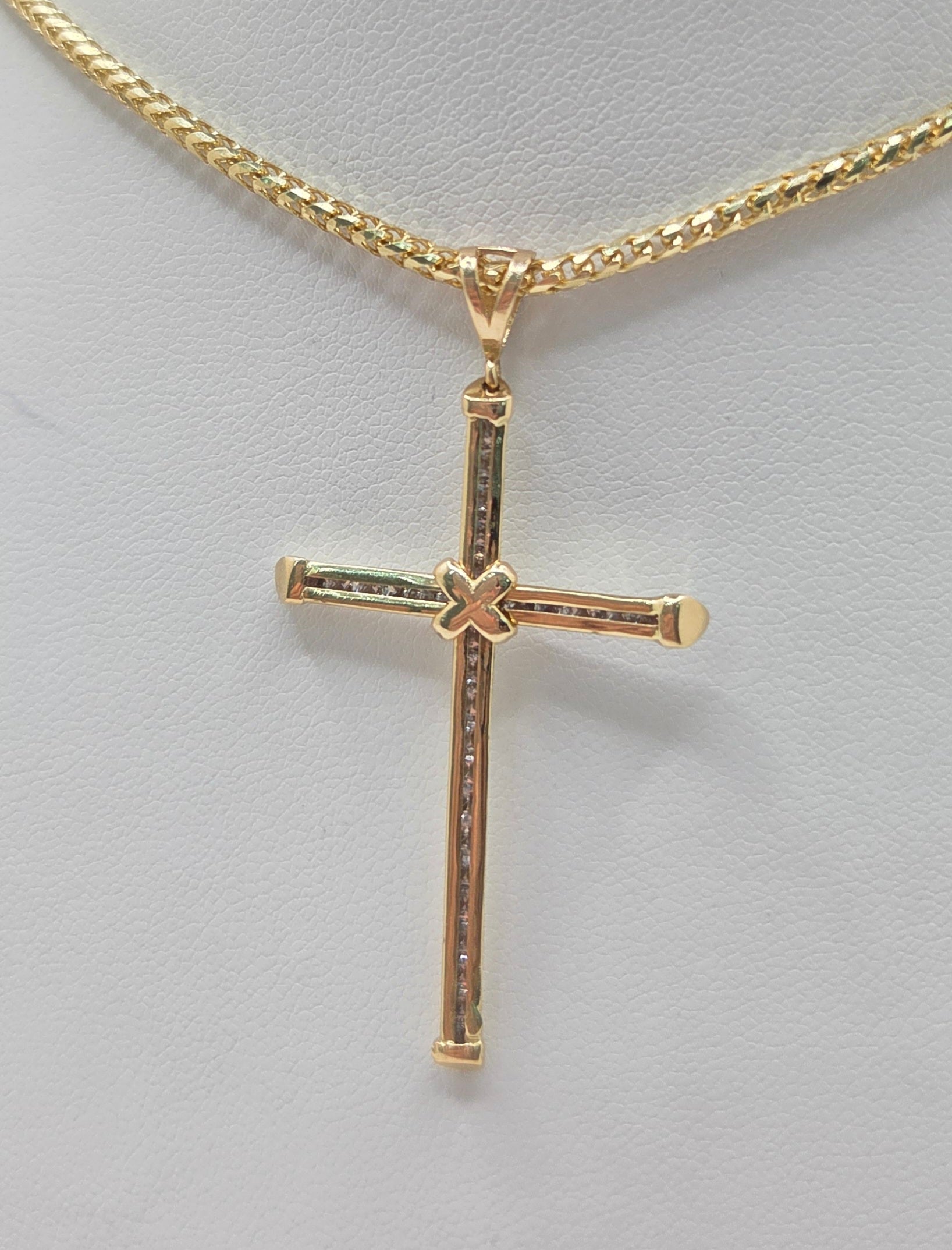 14K FINE CZ CROSS PENDANT – JY Jewelry Wholesale
