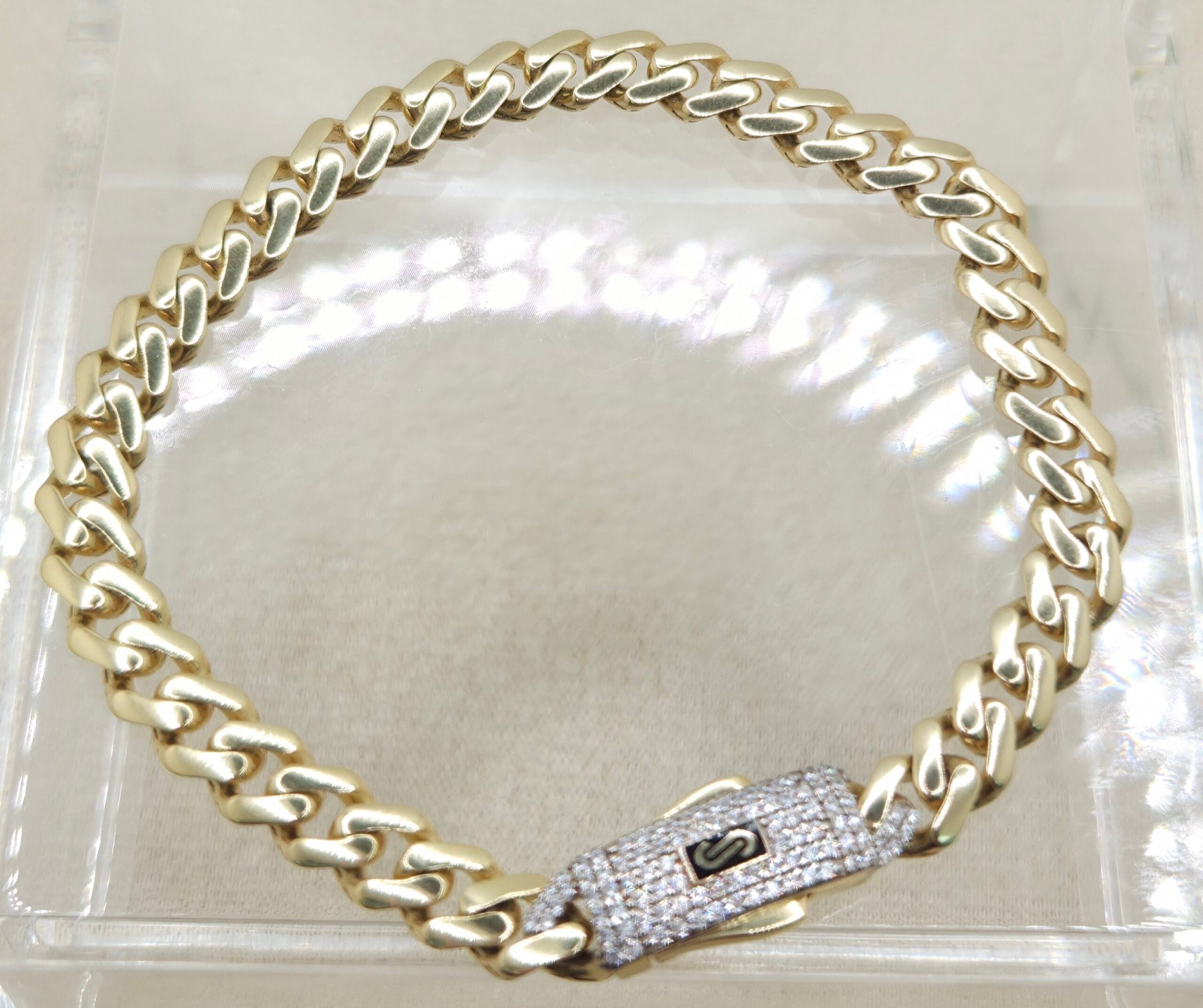 10K MONACO BRACELET CZ – 6.5MM 8" – JY Jewelry Wholesale