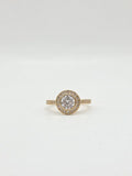 14K CZ FRAME ROUND PROMISE RING – 7 – JY Jewelry Wholesale