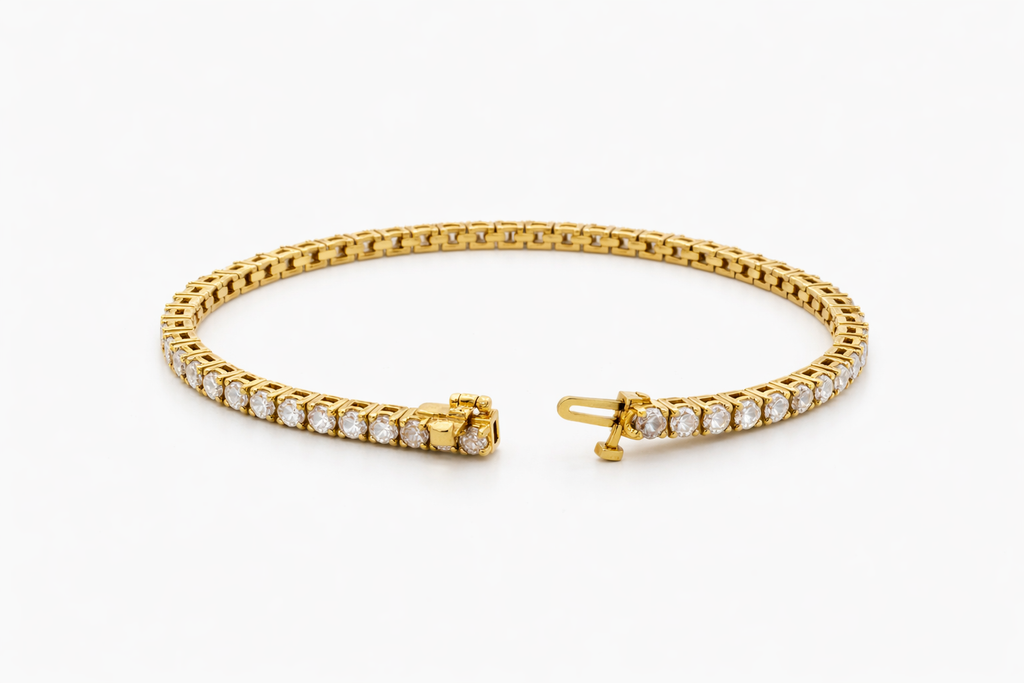 10K YELLOW GOLD DIAMOND TENNIS BRACELET – 3MM 7" – JY Jewelry Wholesale