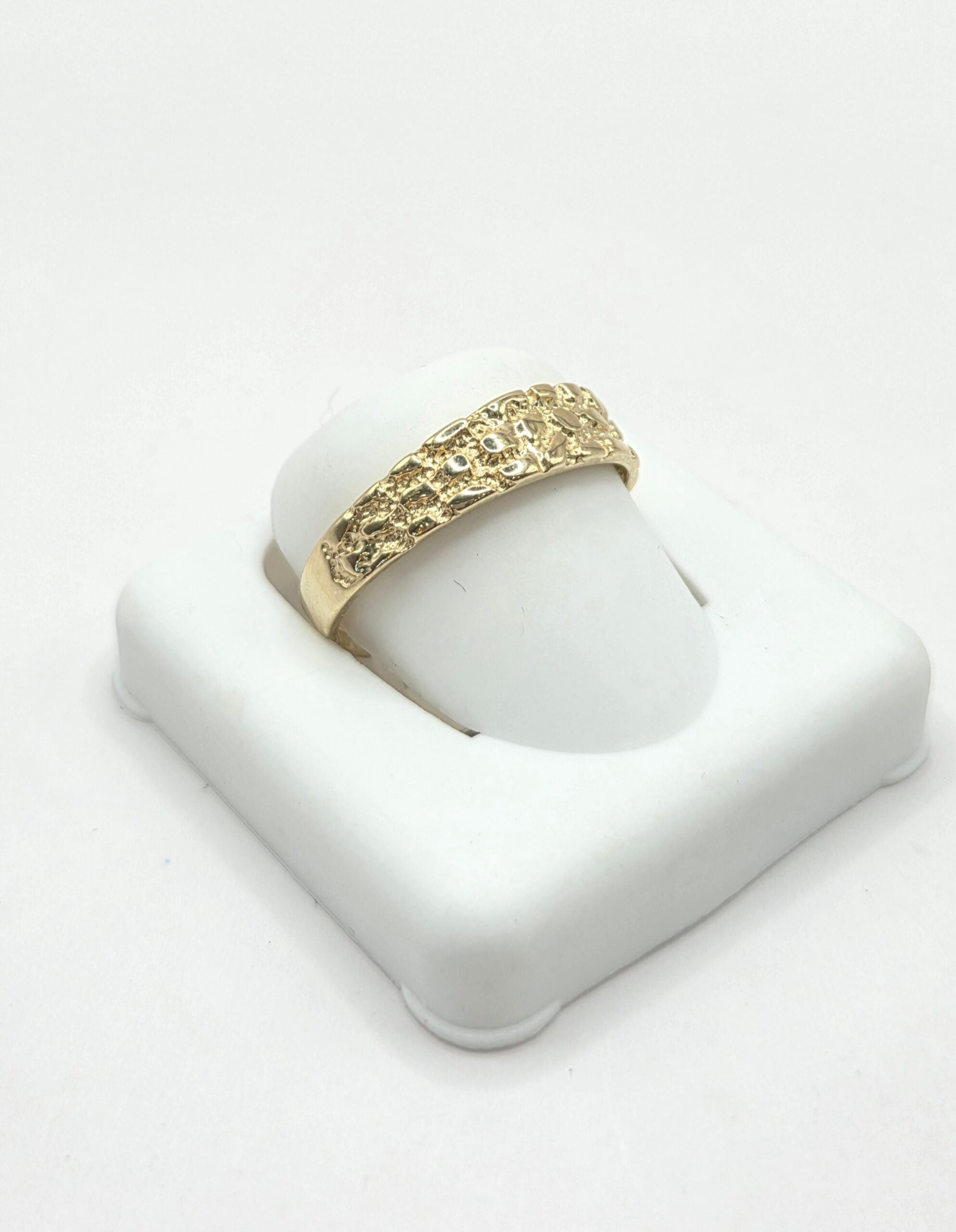 10K NUGGETS DESIGN ENGAGEMENT MAN'S RING – 9.5 – JY Jewelry Wholesale