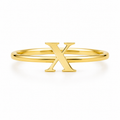 14K "X" LETTER RING – 7 – JY Jewelry Wholesale