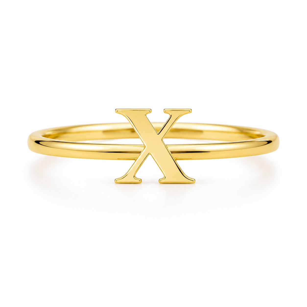 14K "X" LETTER RING – 7 – JY Jewelry Wholesale