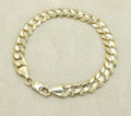 14K SOLID CUBAN CURB FLAT BRACELET CLOSE LINK – 8" 5.6MM – JY Jewelry Wholesale
