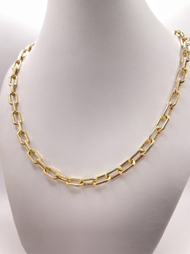 14K PAPER CLIP CHAIN 18" 6MM – JY Jewelry Wholesale