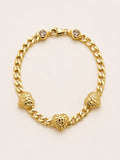 10K NUGGET HEART BRACELET – 7" 5MM – JY Jewelry Wholesale
