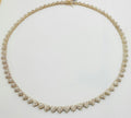 14K SMALL WHITE CZ HEARTS NECKLACE – 18" – JY Jewelry Wholesale