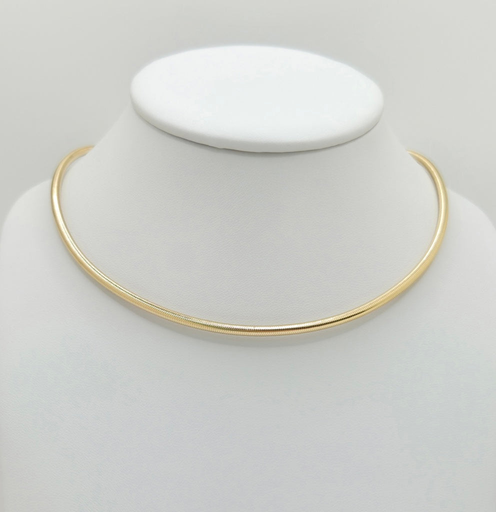 14K FLEXIBLE NECKLACE – 3MM – JY Jewelry Wholesale
