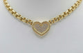 10K CHINO LINK CZ HEART NECKLACE – 16" 6MM – JY Jewelry Wholesale