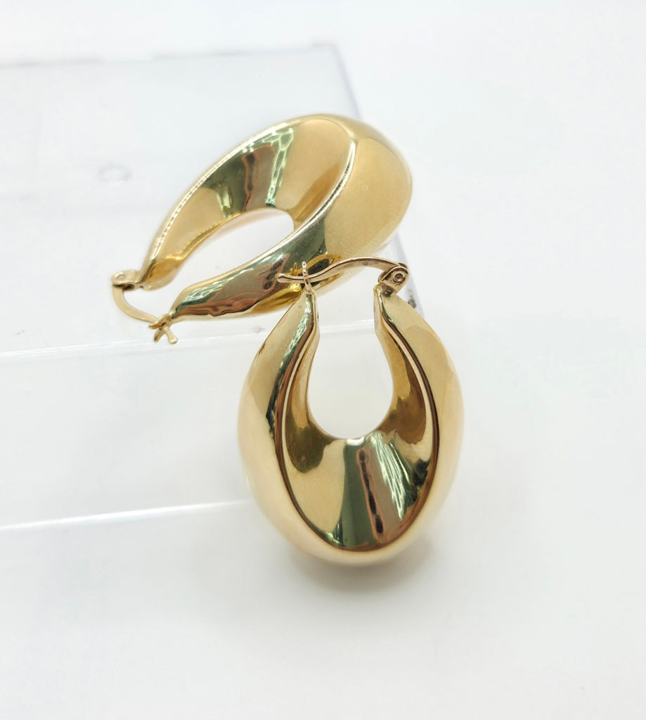 10K SMALL MODERN TEARDROP HOOPS EARRINGS – JY Jewelry Wholesale