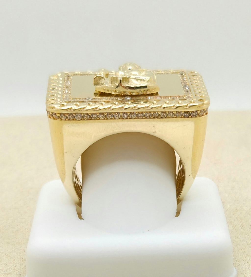 10K ELEGANT RECTAGULAR SANTA BARBARA RING – 12 – JY Jewelry Wholesale