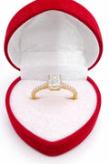 10K EMERALD MOISSANITE 1.13CTW VVS D COLOR PROMISE RING – 7 – JY Jewelry Wholesale