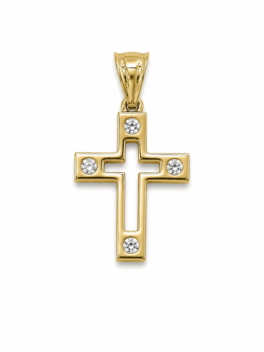 14K EXTRA SMALL SQUARE CROSS PENDANT – XS – JY Jewelry Wholesale