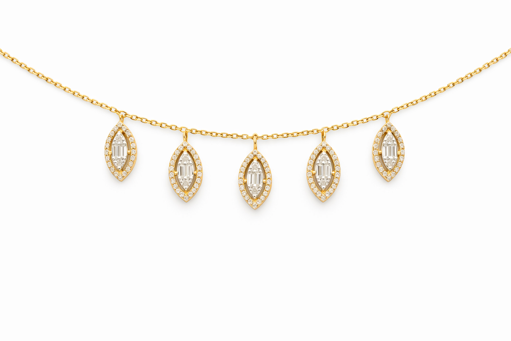 14K YELLOW GOLD NATURAL DIAMOND MARQUISE BRACELET – 7.5" – JY Jewelry Wholesale